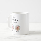 Zwei Enkelkinder personalisiert Kaffeetasse (Vorderseite Links)