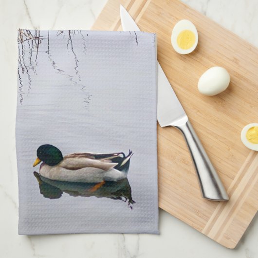 Zwei Enten Geschirrtuch (Viertel Falte)