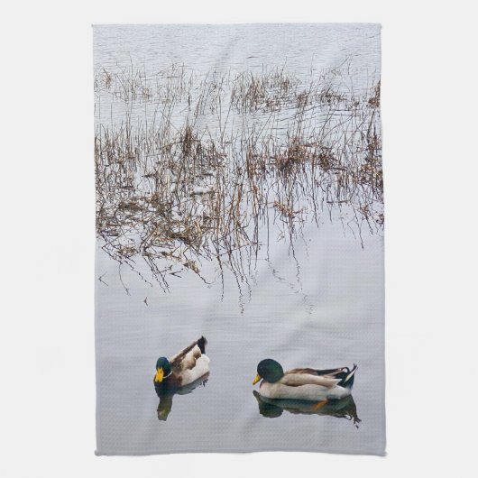 Zwei Enten Geschirrtuch (Vertikal)