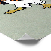 Zwei Enten mit gestreiften Jacken und Tennisschläg Poster (Ecke)