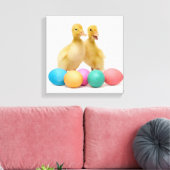 Zwei Enten mit Ostereiern Leinwanddruck (Insitu (Wohnzimmer))