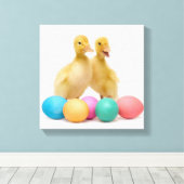 Zwei Enten mit Ostereiern Leinwanddruck (Insitu (Holzboden))