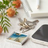 Zwei Enten schwimmen zwischen Schilf Schlüsselanhänger (Seite)