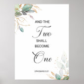 Zwei Ephesianer 5:31 werden eins Poster (Vorne)