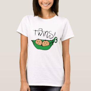 Zwei Erbsen in der Hülse, die T-Shirt