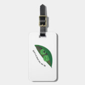 Zwei Erbsen in der Hülse Gepäckanhänger (Vorderseite vertikal)