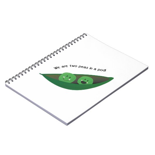 Zwei Erbsen in der Hülse Notizblock (Linke Seite)