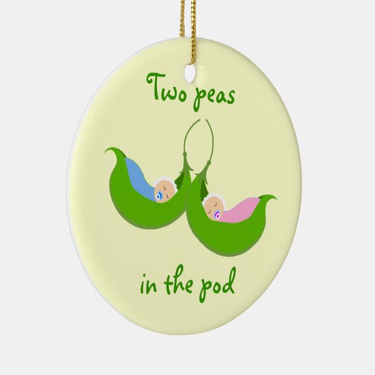 "Zwei Erbsen in der Hülse" Verzierung Keramik Ornament (Rechts)
