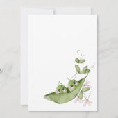 Zwei Erbsen in der Pod Twin Baby Dusche Einladung (Rückseite)