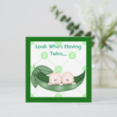 ZWEI ERBSEN IN EINEM EINLADUNG (Stehend Vorderseite)