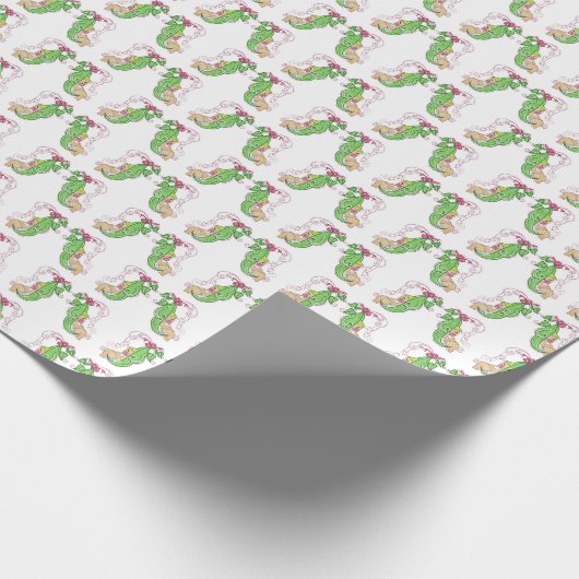 Zwei Erbsen in einem Hülsen-Packpapier Geschenkpapier (Ecke)