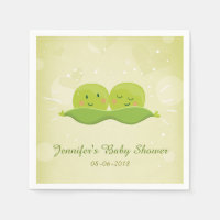 Zwei Erbsen in einem Papier Napkin Twins Baby Dusc