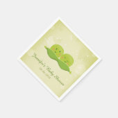 Zwei Erbsen in einem Papier Napkin Twins Baby Dusc Serviette (Ecke)