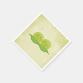 Zwei Erbsen in einem Papier Napkin Twins Baby Dusc Serviette (Ecke)