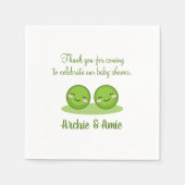 Zwei Erbsen in einem Party mit zwei Kinderduschen Serviette (Vorderseite)