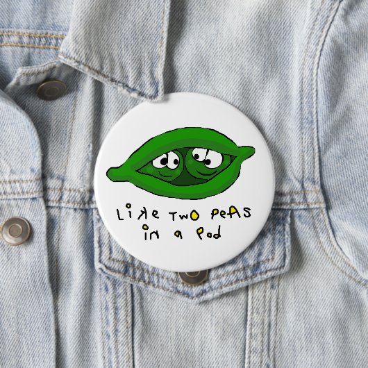 Zwei Erbsen in einem Pod-Abzeichen Button (Beispiel)