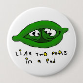 Zwei Erbsen in einem Pod-Abzeichen Button (Vorderseite)