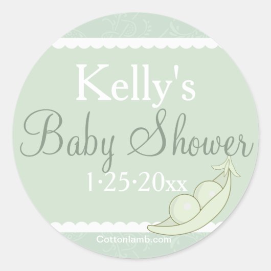 Zwei Erbsen in einem Pod-Aufkleber Runder Aufkleber (Vorderseite)