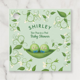 Zwei Erbsen in einem Pod Baby Boy Twins Dusche Geschenkanhänger