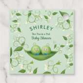 Zwei Erbsen in einem Pod Baby Boy Twins Dusche Geschenkanhänger (Rückseite)
