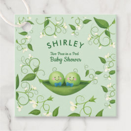 Zwei Erbsen in einem Pod Baby Boy Twins Dusche Geschenkanhänger