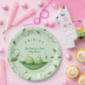 Zwei Erbsen in einem Pod Baby Boy Twins Dusche Pappteller (Party)