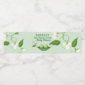 Zwei Erbsen in einem Pod Baby Boy Twins Dusche Wasserflaschenetikett (Einzelnes Label)