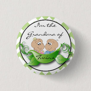 Zwei Erbsen in einem Pod Baby Girl and Boy Shower  Button