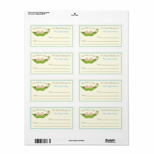 Zwei Erbsen in einem Pod | BUCHZEICHEN (Vorne)