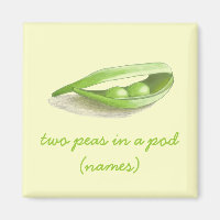 Zwei Erbsen in einem Pod-Couple-Magnet