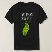 Zwei Erbsen in einem Pod-Funny Pea-Geschenk Erbsen T-Shirt (Design vorne)