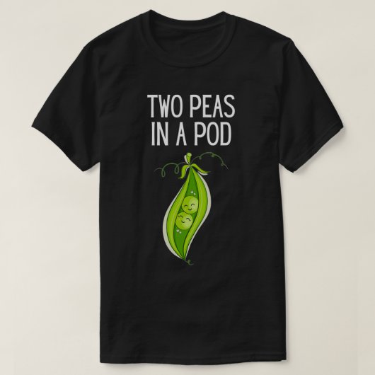 Zwei Erbsen in einem Pod-Funny Pea-Geschenk Erbsen T-Shirt (Design vorne)