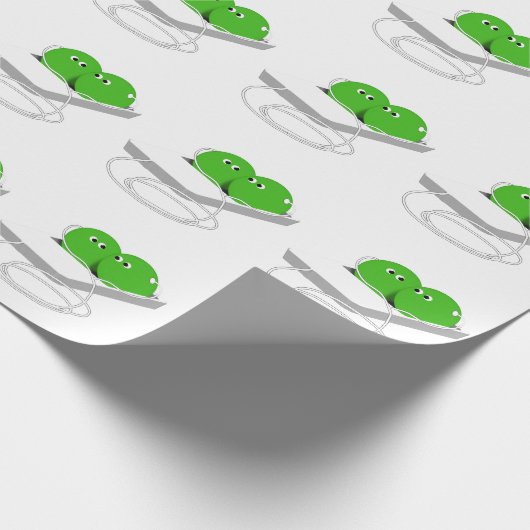 Zwei Erbsen in einem Pod Geschenkpapier (Ecke)