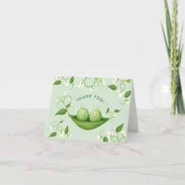 Zwei Erbsen in einem Pod-Geschlecht-Neutral Dankeskarte