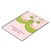 Zwei Erbsen in einem Pod Girl Twins-Notebook Notizblock (Linke Seite)