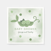 Zwei Erbsen in einem Pod-Kindermädchen-Kinderdusch Serviette (Vorderseite)