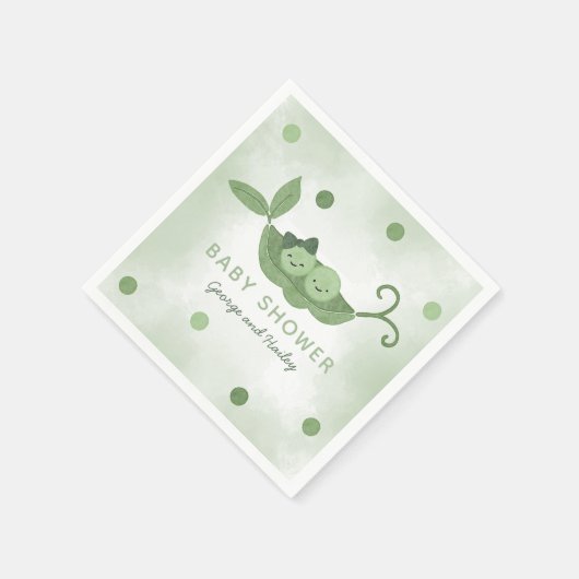 Zwei Erbsen in einem Pod-Kindermädchen-Kinderdusch Serviette (Ecke)