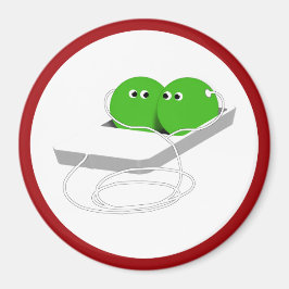 Zwei Erbsen in einem Pod Magnet