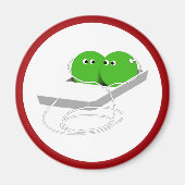 Zwei Erbsen in einem Pod Magnet (Vorne)