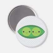 Zwei Erbsen in einem Pod Magnet (Vorderseite/Rückseite)