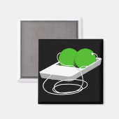 Zwei Erbsen in einem Pod Magnet (Vorderseite/Rückseite)