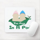 Zwei Erbsen in einem Pod Mousepad (Mit Mouse)