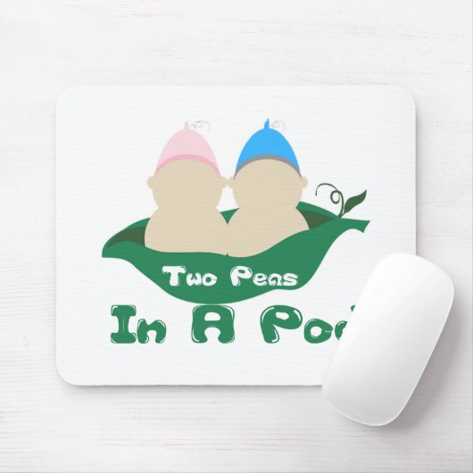 Zwei Erbsen in einem Pod Mousepad (Mit Mouse)