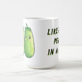 Zwei Erbsen in einem Pod Niedlich Kawaii Kaffeetasse (Mittel)