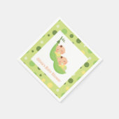 Zwei Erbsen in einem Pod Niedlich Twins Baby Dusch Serviette (Ecke)