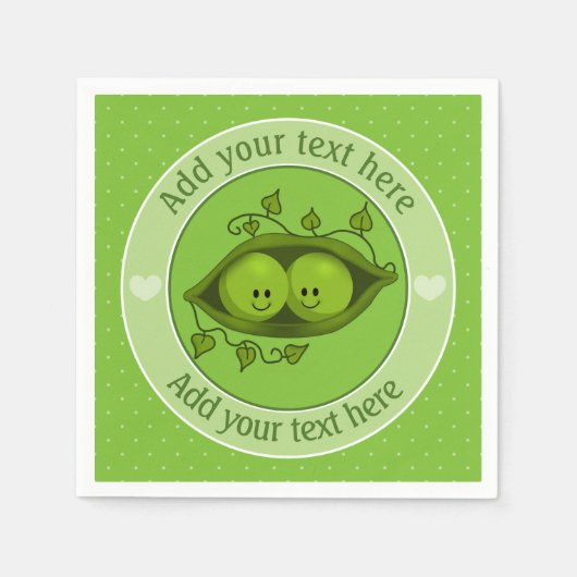 Zwei Erbsen in einem Pod Personalisiert Serviette (Vorderseite)