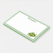 Zwei Erbsen in einem Pod Post-it Klebezettel (angewinkelt)