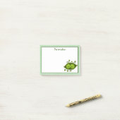 Zwei Erbsen in einem Pod Post-it Klebezettel (Auf Schreibtisch)