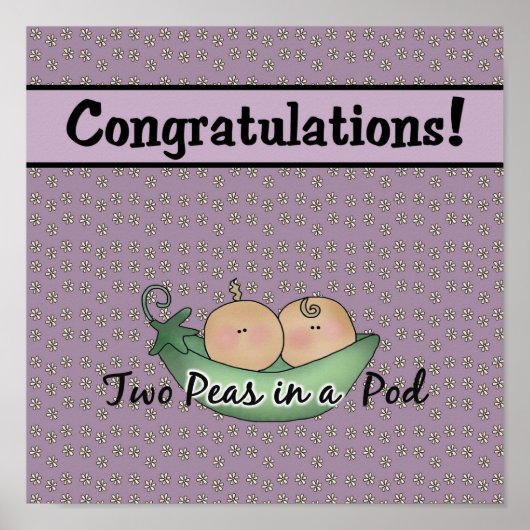 Zwei Erbsen in einem Pod-Poster Poster (Vorne)