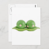 Zwei Erbsen in einem Pod Postkarte (Vorne/Hinten)